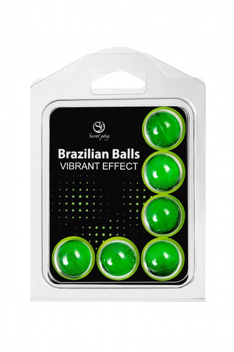 Набор из 6 шариков с массажным маслом Brazilian Balls с эффектом вибрации - Secret Play - купить с доставкой в Старом Осколе