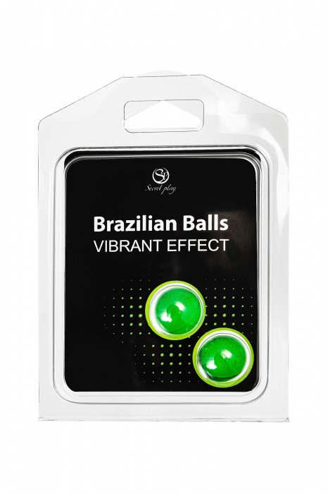 Набор из 2 шариков с массажным маслом Brazilian Balls с эффектом вибрации - Secret Play - купить с доставкой в Старом Осколе