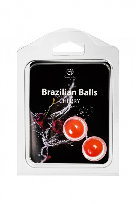 Набор из 2 шариков с массажным маслом Brazilian Balls с ароматом вишни - Secret Play - купить с доставкой в Старом Осколе