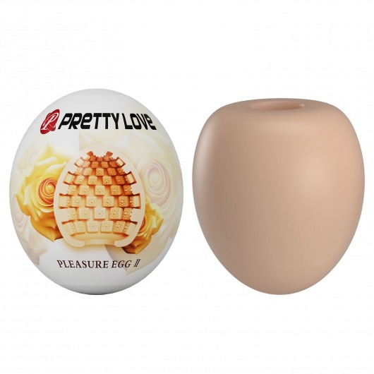 Бежевый мастурбатор-яйцо Pleasure Egg II - Baile - в Старом Осколе купить с доставкой