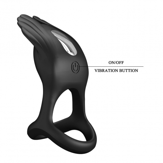 Черное перезаряжаемое виброкольцо на пенис Silas - Baile - в Старом Осколе купить с доставкой