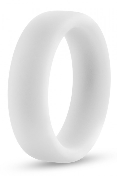 Белое люминесцентное эрекционное кольцо Silicone Glo Cock Ring - Blush Novelties - в Старом Осколе купить с доставкой