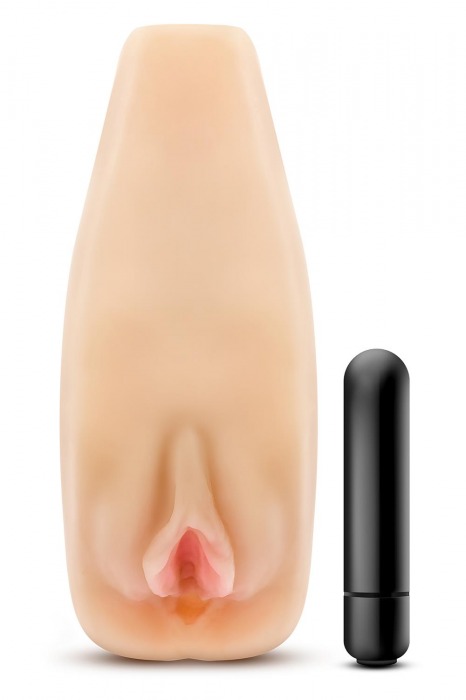 Мастурбатор-вагина с вибрацией Soft   Wet Natasha Realistic Beige Masturbator - Blush Novelties - в Старом Осколе купить с доставкой