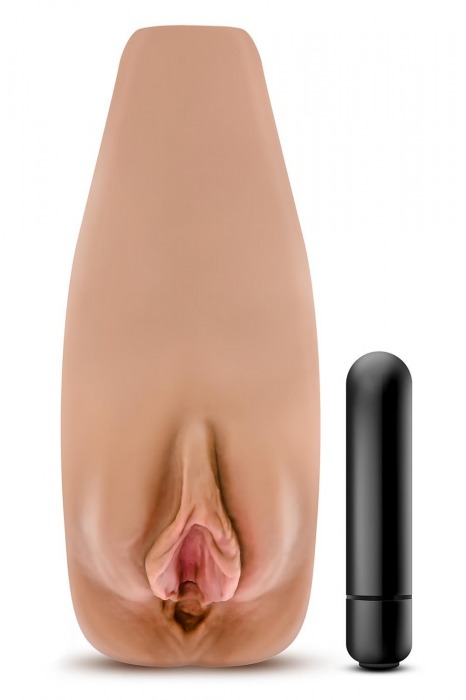 Маструбатор-вагина с вибрацией Soft   Wet Renata Realistic Tan Masturbator - Blush Novelties - в Старом Осколе купить с доставкой