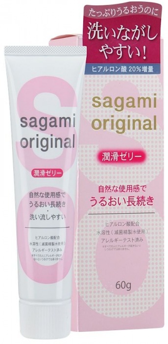 Гель-смазка на водной основе Sagami Original - 60 гр. - Sagami - купить с доставкой в Старом Осколе