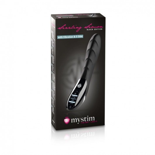 Вибратор с электростимуляцией Sizzling Simon Black Edition - 27 см. - MyStim - купить с доставкой в Старом Осколе