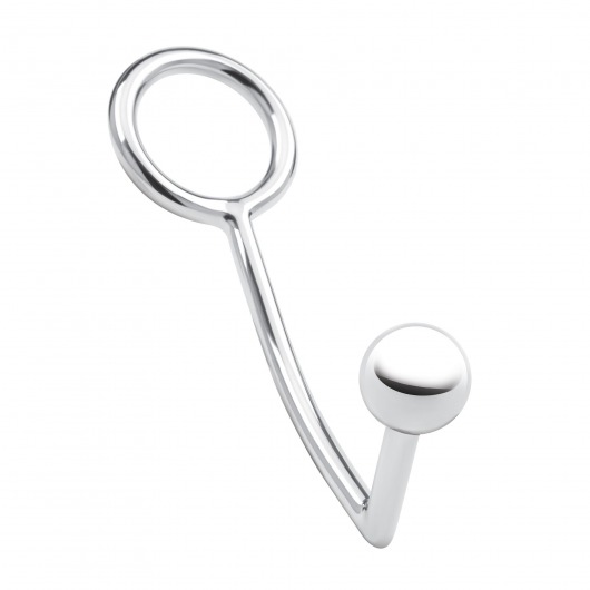 Кольцо на пенис с анальным стимулятором Stainless Steel Anal Hook   Cock Ring - BlueLine - в Старом Осколе купить с доставкой