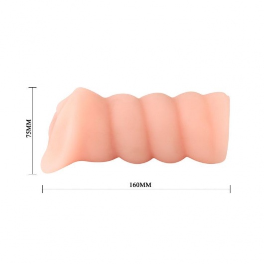 Мастурбатор-вагина с вибрацией и углублениями под пальцы - 16 см. - Baile - в Старом Осколе купить с доставкой