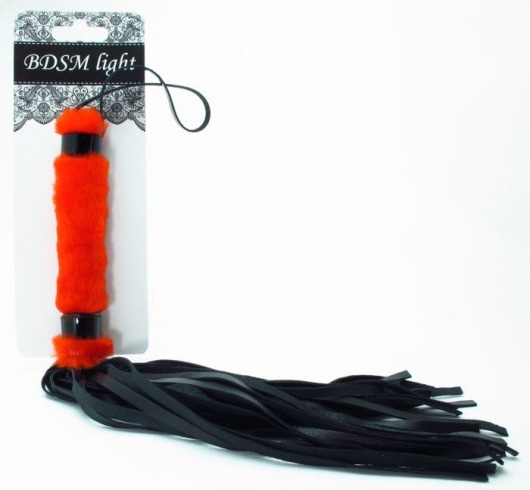 Нежная плеть с красным мехом BDSM Light - 43 см. - БДСМ Арсенал - купить с доставкой в Старом Осколе