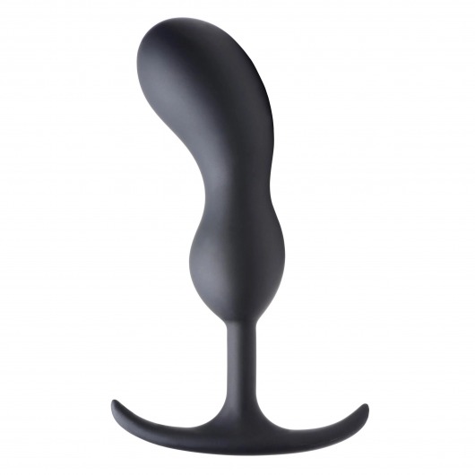 Черный массажер простаты с утяжелителями Premium Silicone Weighted Prostate Plug Large - 18,8 см. - XR Brands - в Старом Осколе купить с доставкой