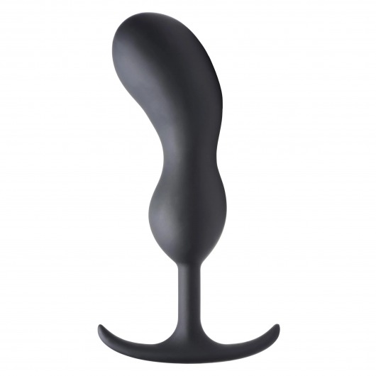 Черный массажер простаты с утяжелителями Premium Silicone Weighted Prostate Plug XL - 20,8 см. - XR Brands - в Старом Осколе купить с доставкой