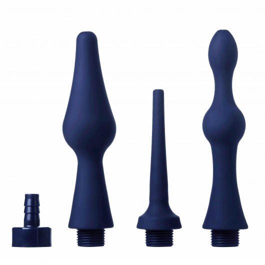 Набор из 3 универсальных насадок для анального душа Universal 3 Piece Silicone Enema Attachment Set - XR Brands - купить с доставкой в Старом Осколе