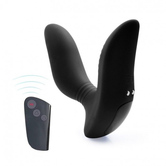 Черный вибромассажер простаты 3,5’’ Remote Control Curve P-spot Massager - 12 см. - Erokay - в Старом Осколе купить с доставкой