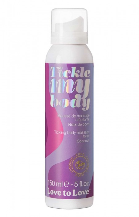 Массажная хрустящая пенка Tickle My Body Coconut с ароматом кокоса - 150 мл. - Love to Love - купить с доставкой в Старом Осколе