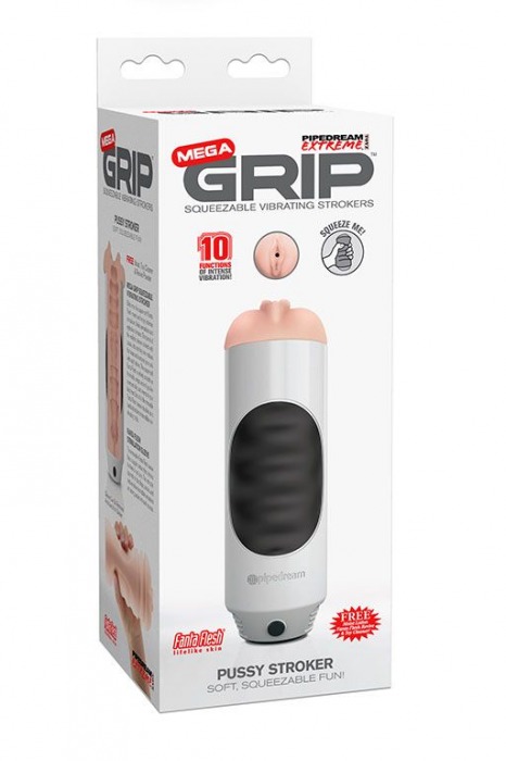 Мастурбатор-вагина Extreme Toyz Mega Grip Vibrating Stroker Mouth - Pipedream - в Старом Осколе купить с доставкой