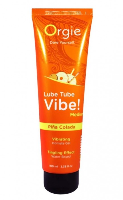 Гель с эффектом вибрации Lube Tube Vibe Medium Pina Colada - 100 мл. - ORGIE - купить с доставкой в Старом Осколе