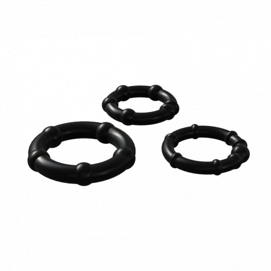 Набор из 3 черных эрекционных колец Babooom Ring Set - Adrien Lastic - в Старом Осколе купить с доставкой