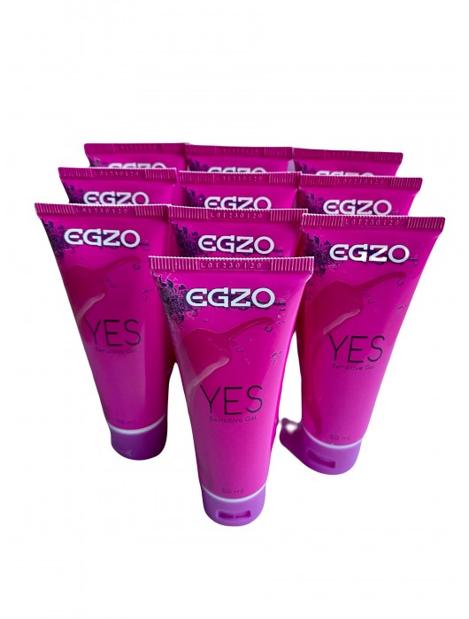 Набор из 10 согревающих лубрикантов на водной основе Egzo Yes (по 50 мл.) - EGZO - купить с доставкой в Старом Осколе