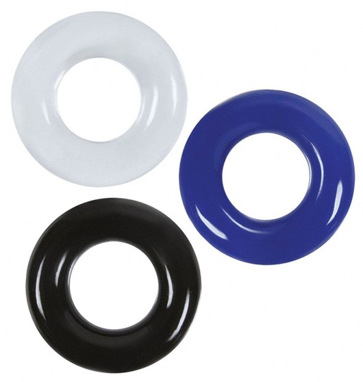 Набор из 3 эрекционных колец без рельефа - Boys of Toys - в Старом Осколе купить с доставкой