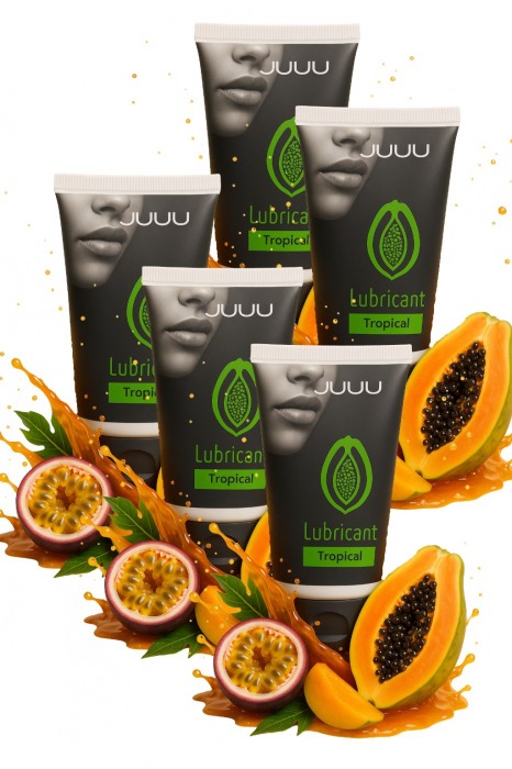 Набор из 5 съедобных лубрикантов JUJU со вкусом тропических фруктов - JuJu - купить с доставкой в Старом Осколе