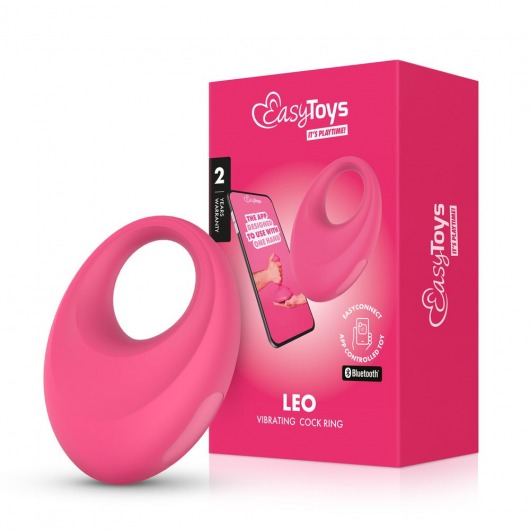 Розовое интерактивное эрекционное виброкольцо Leo - Easy toys - в Старом Осколе купить с доставкой