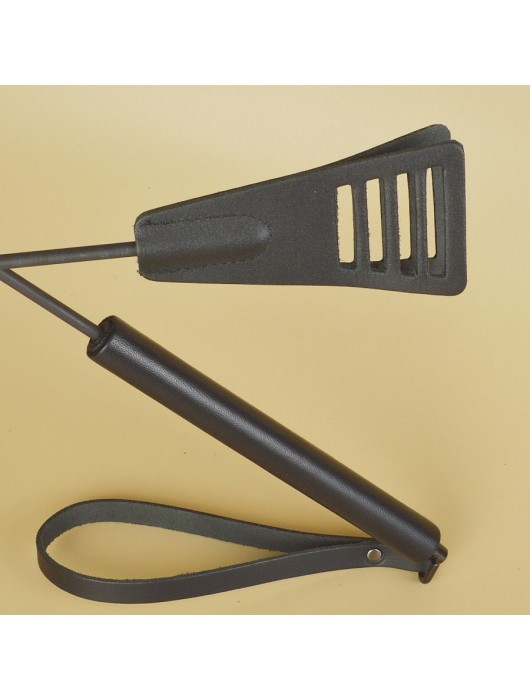 Черный кожаный стек «Сириус» - 60 см. - Sitabella - купить с доставкой в Старом Осколе