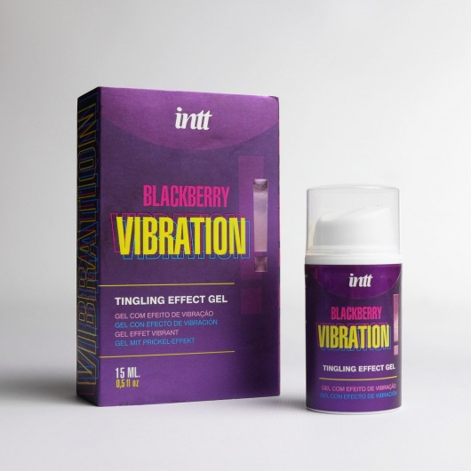 Стимулирующий гель с эффектом вибрации Blackberry Vibration - 15 мл. - INTT - купить с доставкой в Старом Осколе