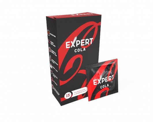 Презервативы с ароматом колы Expert Cola - 15 шт. - Expert - купить с доставкой в Старом Осколе