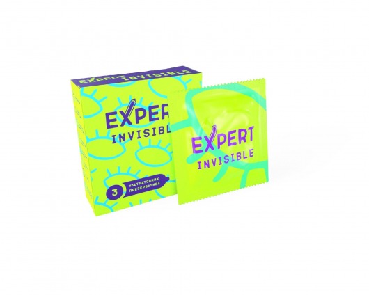 Ультратонкие презервативы Expert Invisible - 3 шт. - Expert - купить с доставкой в Старом Осколе