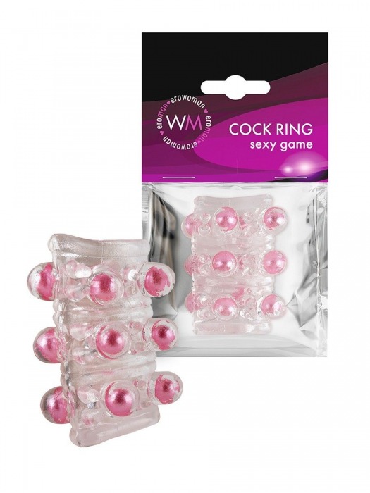 Прозрачная сквозная насадка на пенис с цветными шариками - Erowoman-Eroman - в Старом Осколе купить с доставкой