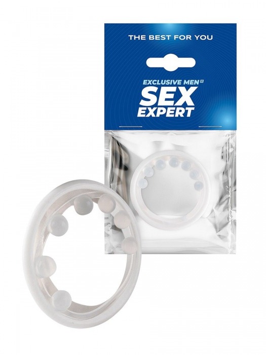 Эрекционное кольцо с мягкой стимулирующей насадкой - Sex Expert - в Старом Осколе купить с доставкой