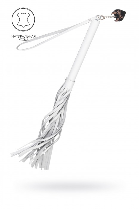 Белая кожаная плеть - 50 см. - Pecado - купить с доставкой в Старом Осколе