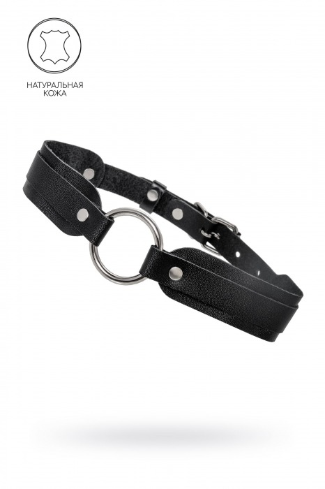 Черный кожаный чокер-ошейник со скруглёнными углами - Pecado - купить с доставкой в Старом Осколе