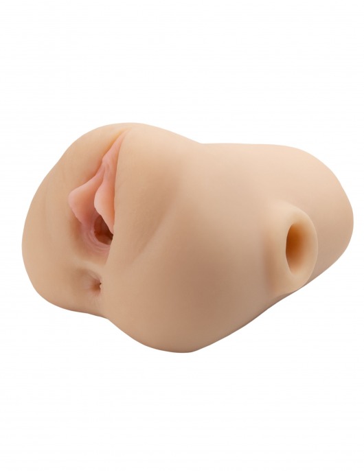 Телесный мастурбатор с вибрацией Double Pounder Vibrating Squeeze Stroker - Pipedream - в Старом Осколе купить с доставкой