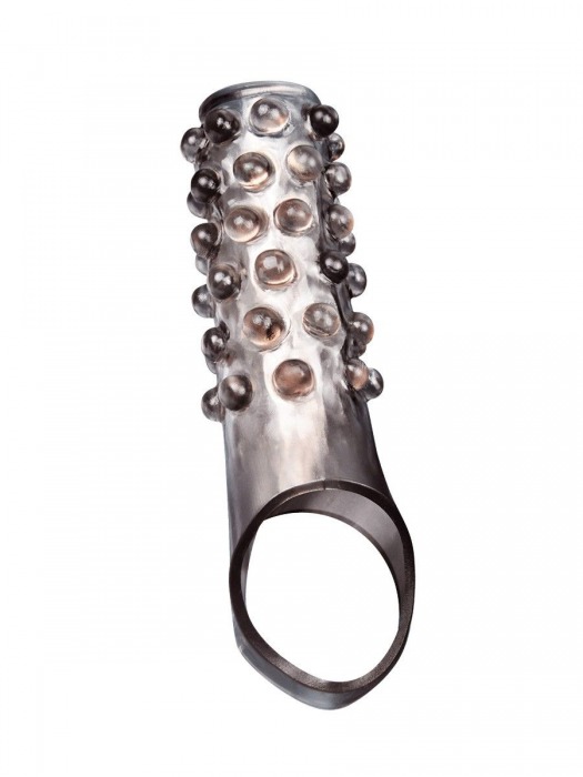 Дымчатая насадка на пенис с выпуклостями - 11 см. - Sex Expert - в Старом Осколе купить с доставкой