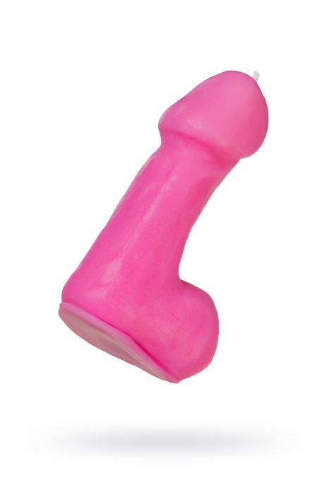Розовая свеча в форме пениса - 47 гр. - Pecado - купить с доставкой в Старом Осколе