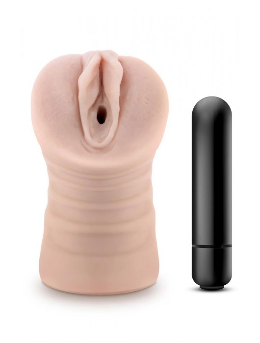 Телесный мастурбатор-вагина Ayumi с вибрацией - Blush Novelties - в Старом Осколе купить с доставкой