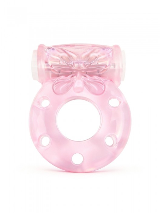 Розовое эрекционное виброкольцо с бабочкой - 1137 - в Старом Осколе купить с доставкой