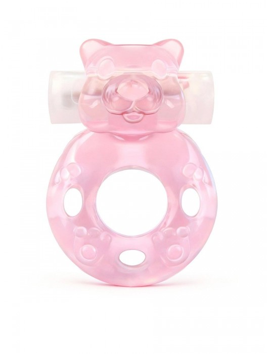 Розовое эрекционное виброкольцо в форме мишки - 1137 - в Старом Осколе купить с доставкой