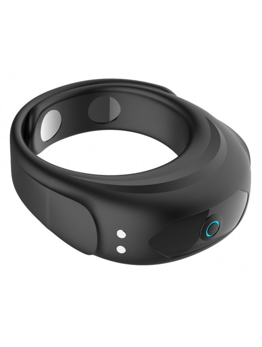 Черное эрекционное виброкольцо на ремешках - Boys of Toys - в Старом Осколе купить с доставкой