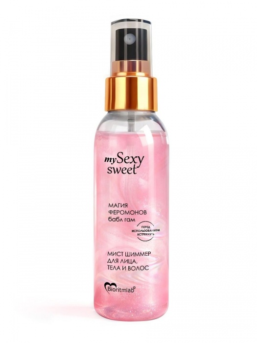 Мист для лица, тела и волос Sexy Sweet с ароматом бабл-гам, шиммером и феромонами - 95 мл. -  - Магазин феромонов в Старом Осколе