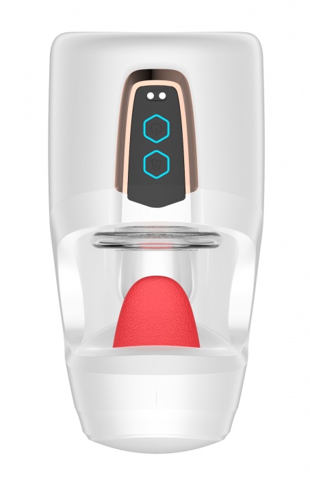 Белый мастурбатор с язычком и возвратно-поступательными движениями - Secwell - в Старом Осколе купить с доставкой