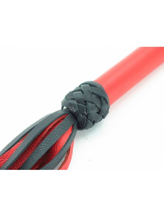 Черно-красная плеть с красной ручкой  Турецкие головы  - 57 см. - БДСМ Арсенал - купить с доставкой в Старом Осколе