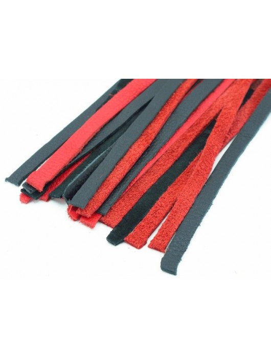 Черно-красная плеть с красной ручкой  Турецкие головы  - 57 см. - БДСМ Арсенал - купить с доставкой в Старом Осколе