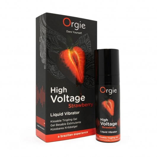 Жидкий вибратор Orgie High Voltage Strawberry - 15 мл. - ORGIE - купить с доставкой в Старом Осколе