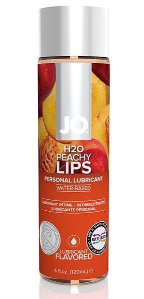 Лубрикант на водной основе с ароматом персика JO Flavored Peachy Lips - 120 мл. - System JO - купить с доставкой в Старом Осколе