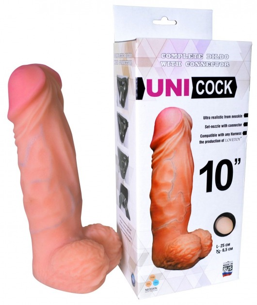 Фаллическая насадка Харнесс UNICOCK 10  - 25 см. - LOVETOY (А-Полимер) - купить с доставкой в Старом Осколе