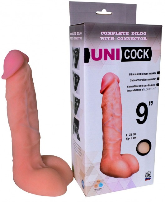 Фаллическая насадка Харнесс UNICOCK 9  - 24 см. - LOVETOY (А-Полимер) - купить с доставкой в Старом Осколе