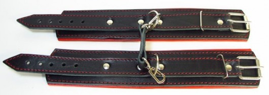 Оковы на ноги с красным подкладом - БДСМ Арсенал - купить с доставкой в Старом Осколе