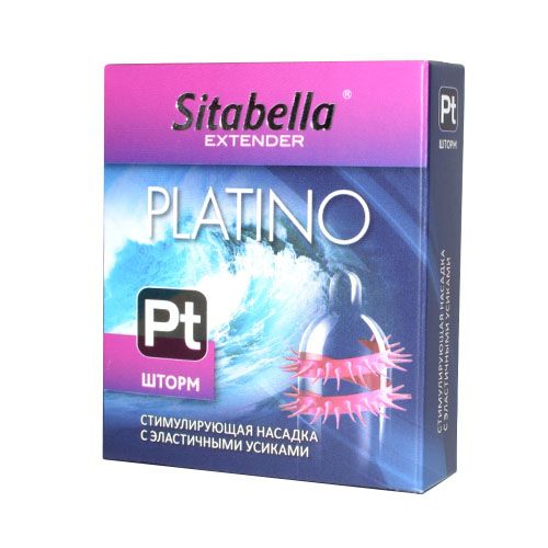 Стимулирующая насадка со спиралью из усиков Platino  Шторм - Sitabella - купить с доставкой в Старом Осколе